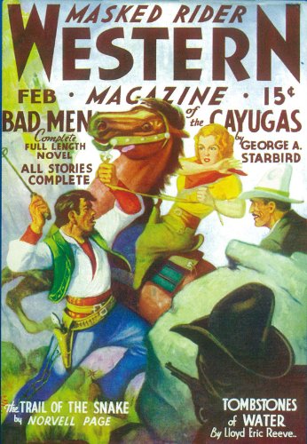 Vintage Masked Rider Western Magazine Poster - 11x17 Pulp Style Pop Culture Wall Art | Perfect for Comic Book Fans & Retro Home Decor
