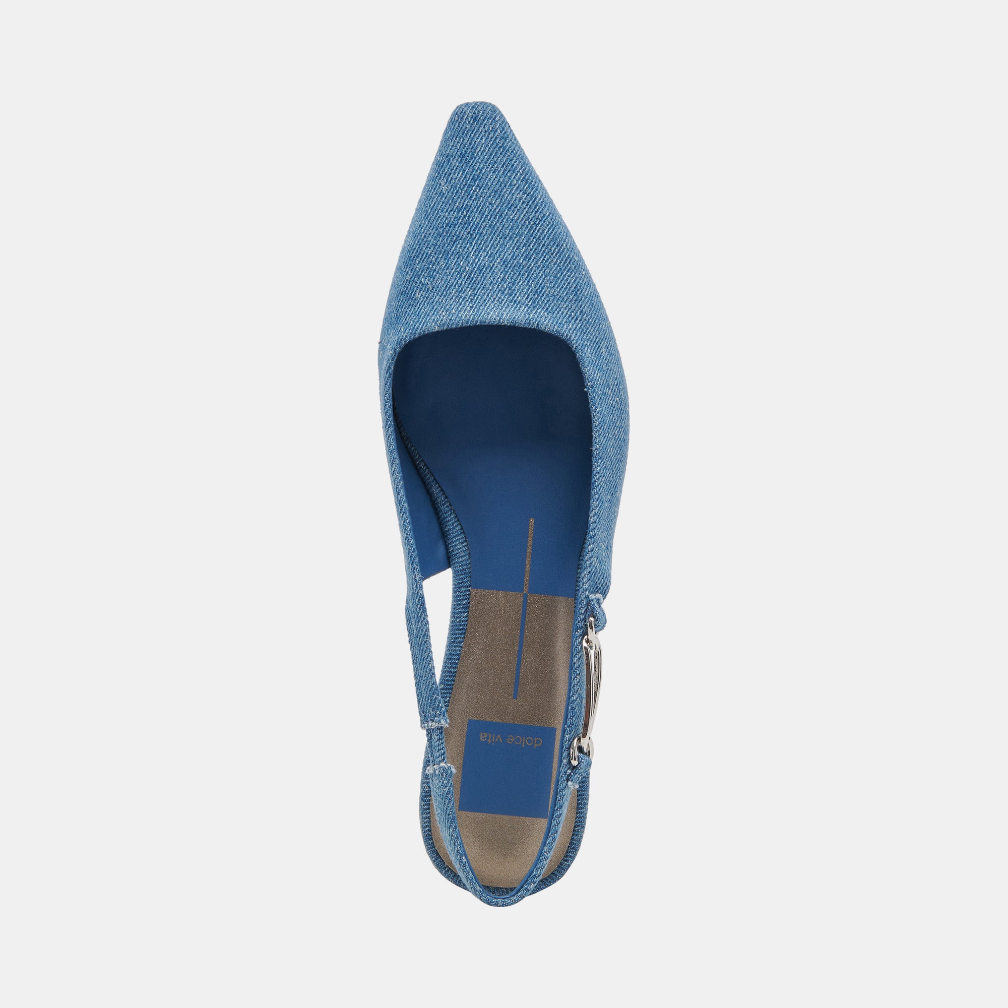 ELLEY Women's Blue Denim Flats - Comfortable Casual Shoes for Walking, Work & Everyday Wear