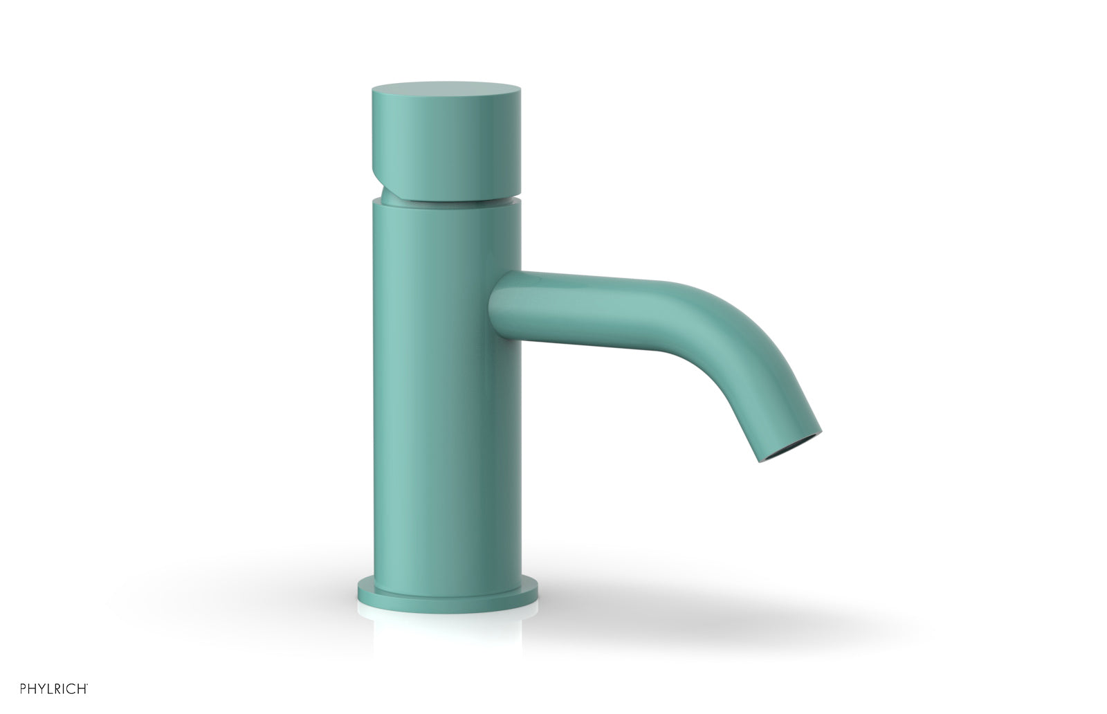 BASIC II Single Hole Bathroom Faucet with Smooth Handle - Modern Waterfall Spout Design for Sink Vanity, Perfect for Home, Hotel, and Office Restroom Renovation