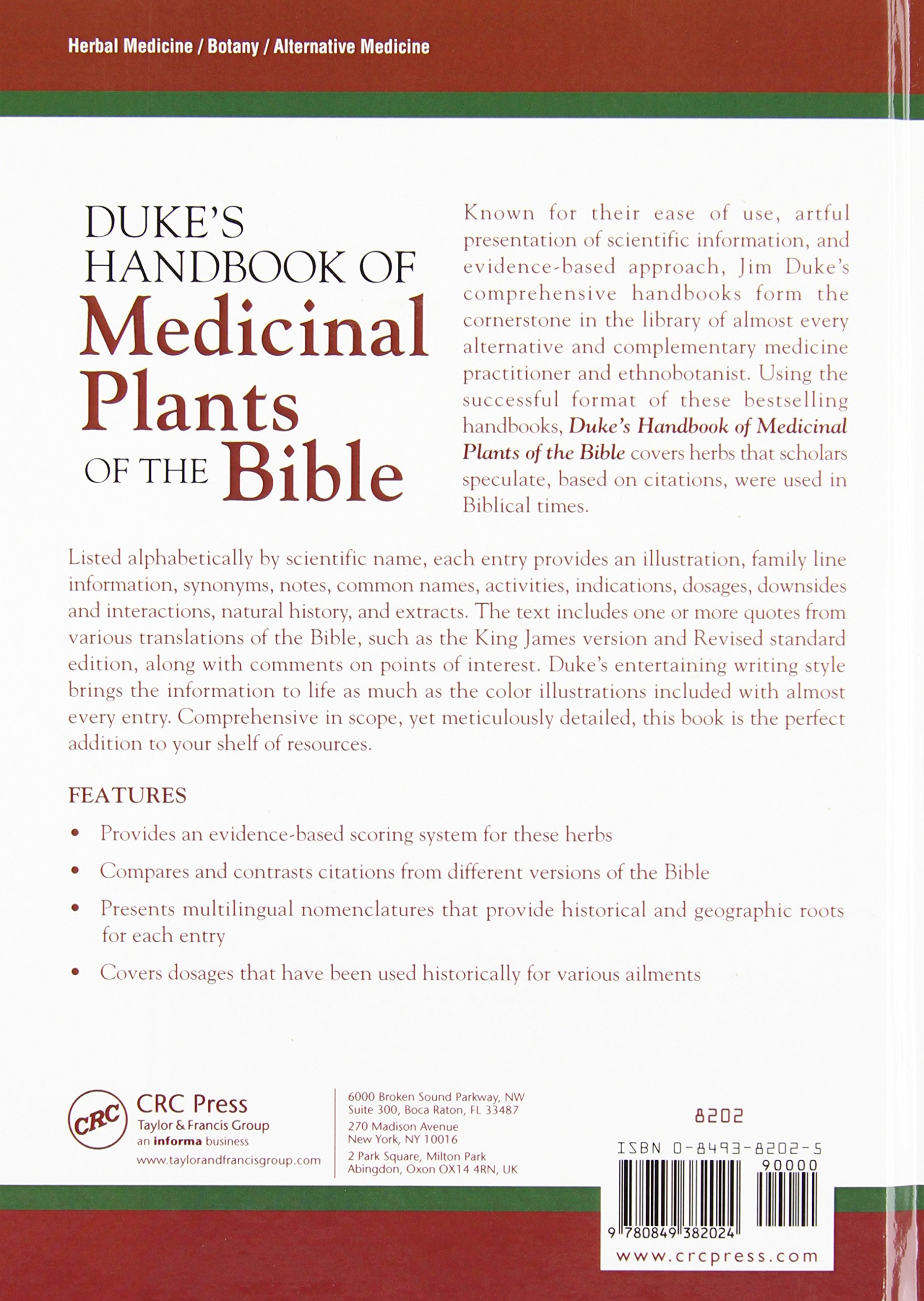 Duke's Handbook of Medicinal Plants of the Bible - Biblical Herbal Remedies Guide for Natural Healing & Christian Wellness - Perfect for Bible Study, Homeopathy, and Spiritual Health Practices