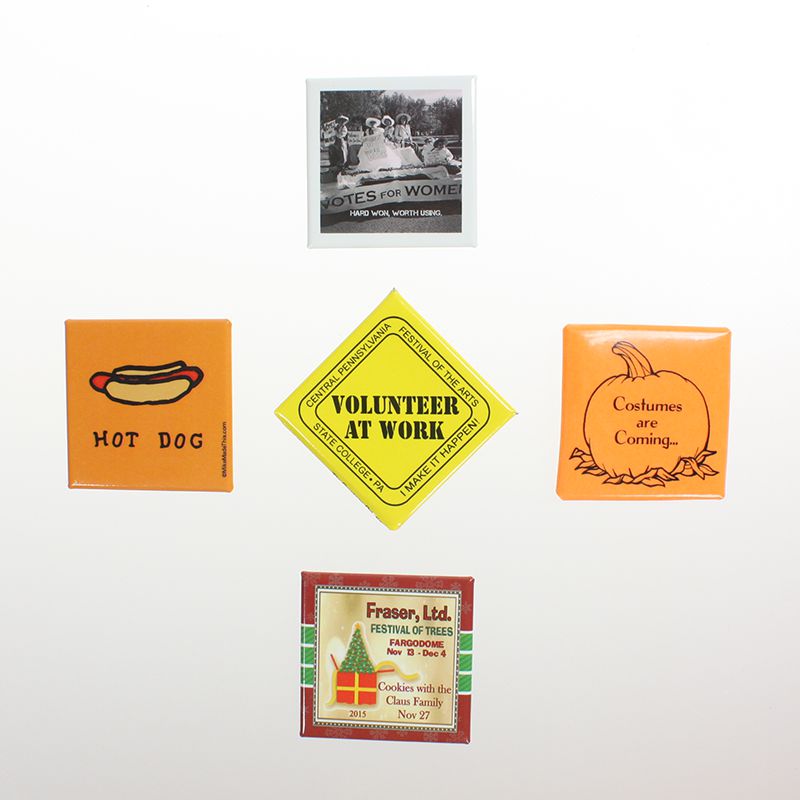 2 Square #9 Promotional Buttons - Custom Pinback Buttons for Events, Campaigns & Fundraisers - Perfect for Political Rallies, School Activities & Brand Promotion