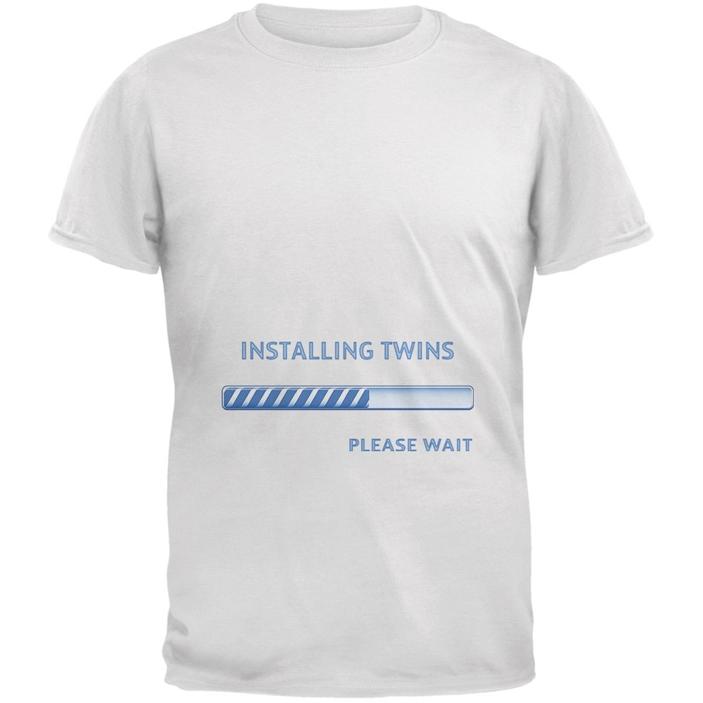 Funny Patriotic Twin Boys T-Shirt for Men - Comfortable White Cotton Tee - Perfect for 4th of July, Father's Day & Family Events