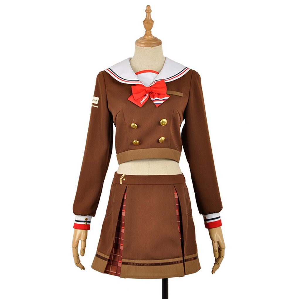 Anime Takami Chika Cosplay Costume - Sailor School Uniform Skirt for Love Live Sunshine - Perfect for Cosplay Events, Halloween & Anime Conventions