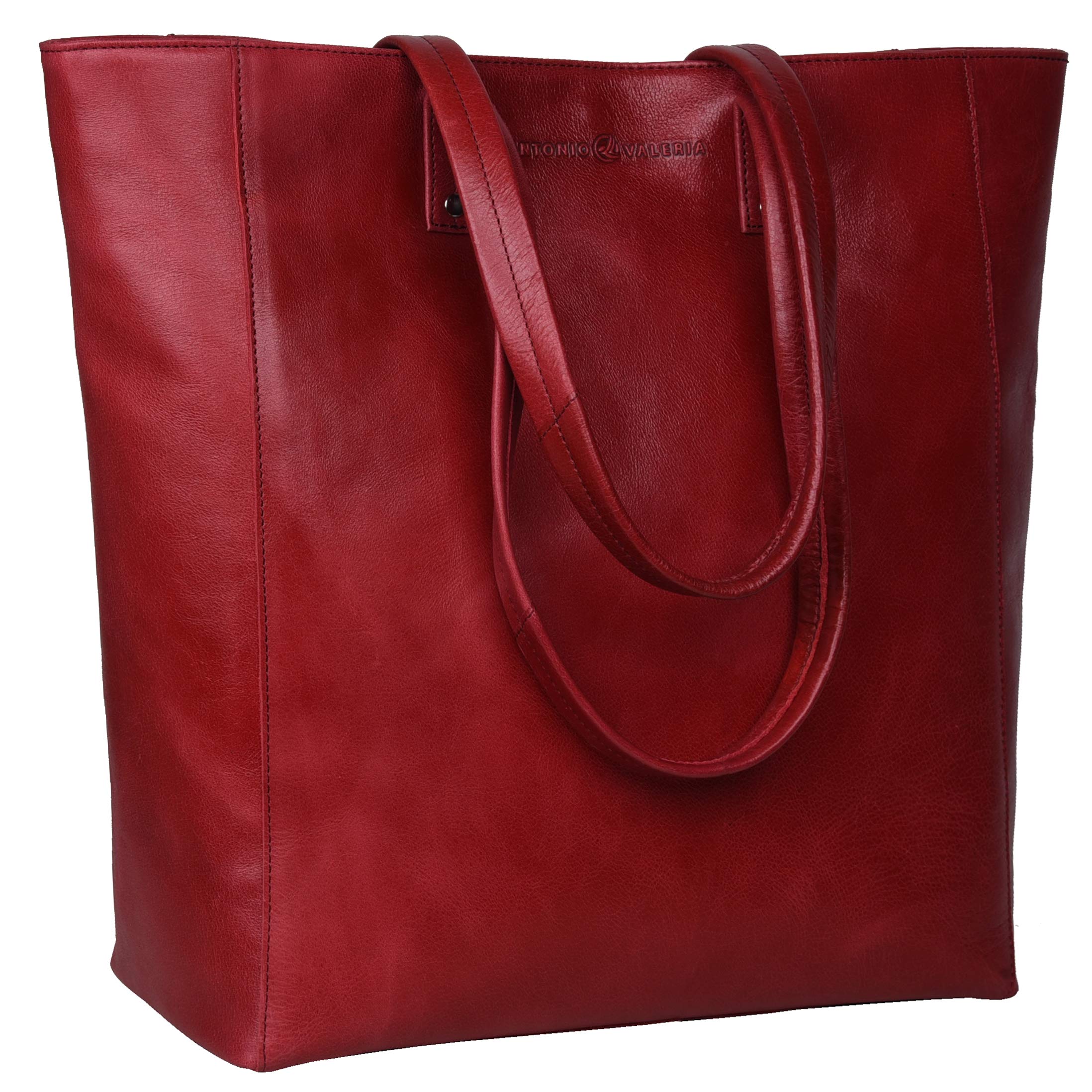 Antonio Valeria Ava Leather Tote Bag for Women - Stylish Top Handle Shoulder Purse - Perfect for Work, Travel & Everyday Use