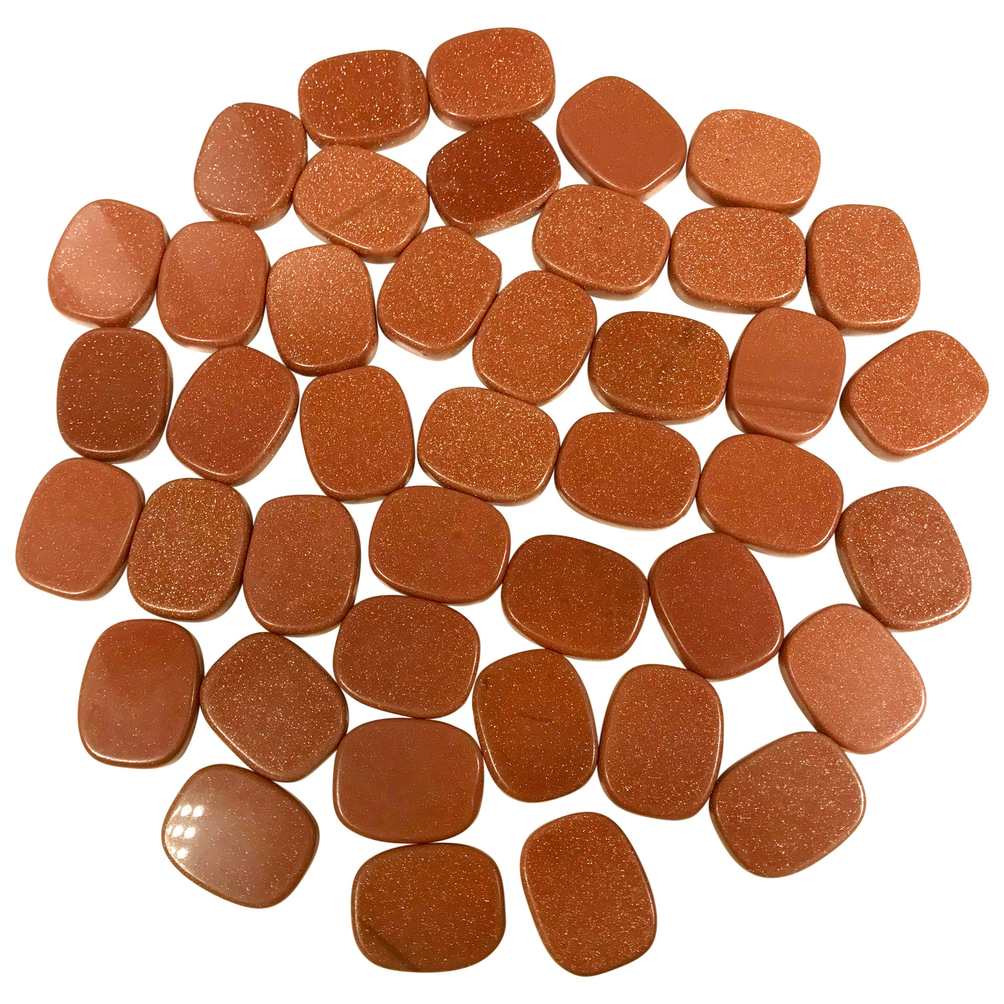Goldstone Pocket Palm Stone - 1 x 0.75 Inch Polished Healing Gemstone for Collectors, Meditation, Jewelry Making & Gifts - Sparkling Goldstone Crystal for Stress Relief & Positive Energy (RSH026)
