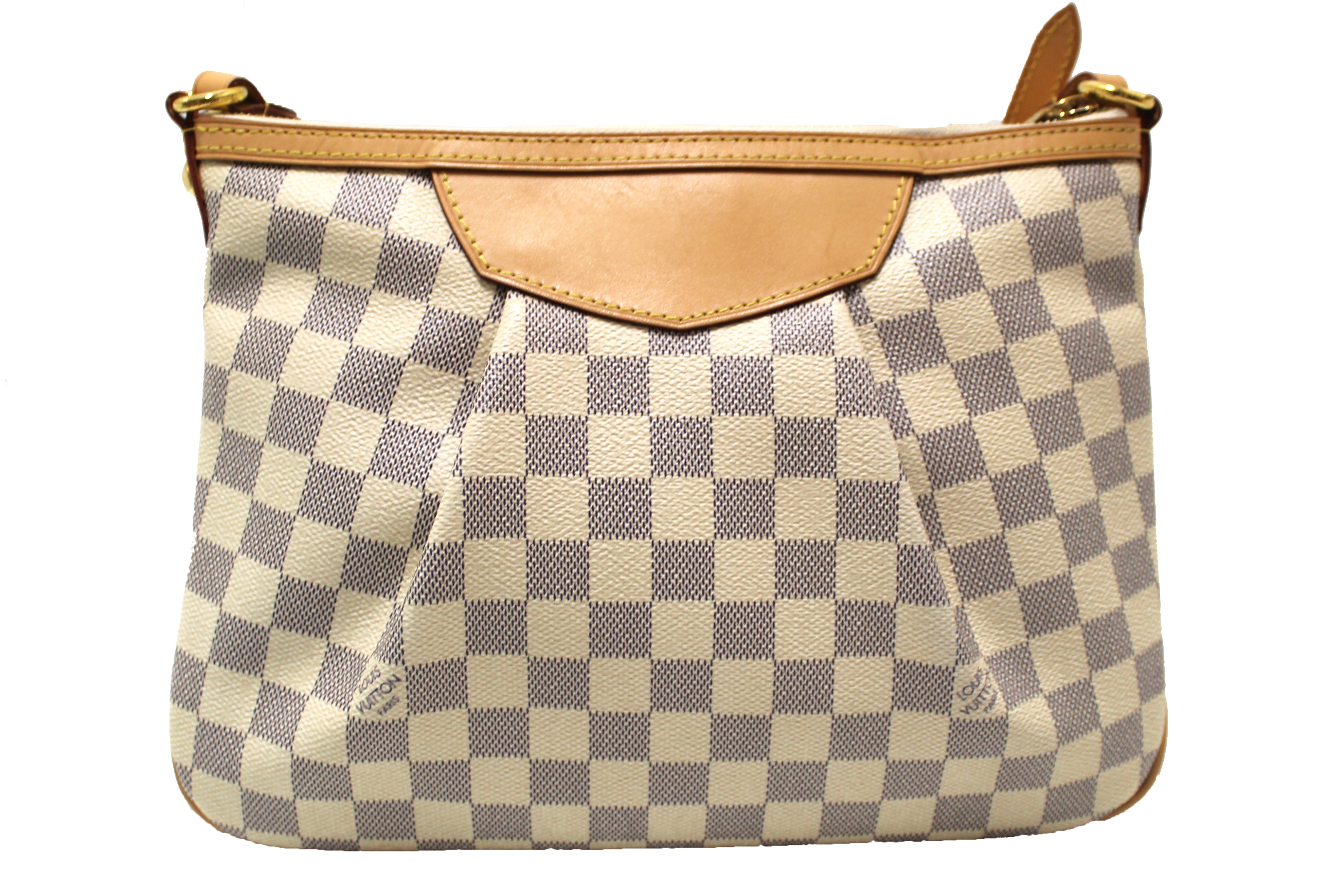 Authentic Louis Vuitton Damier Azur Canvas Siracusa PM Messenger Crossbody Bag - Luxury Designer Shoulder Bag for Women, Perfect for Work, Travel & Everyday Use