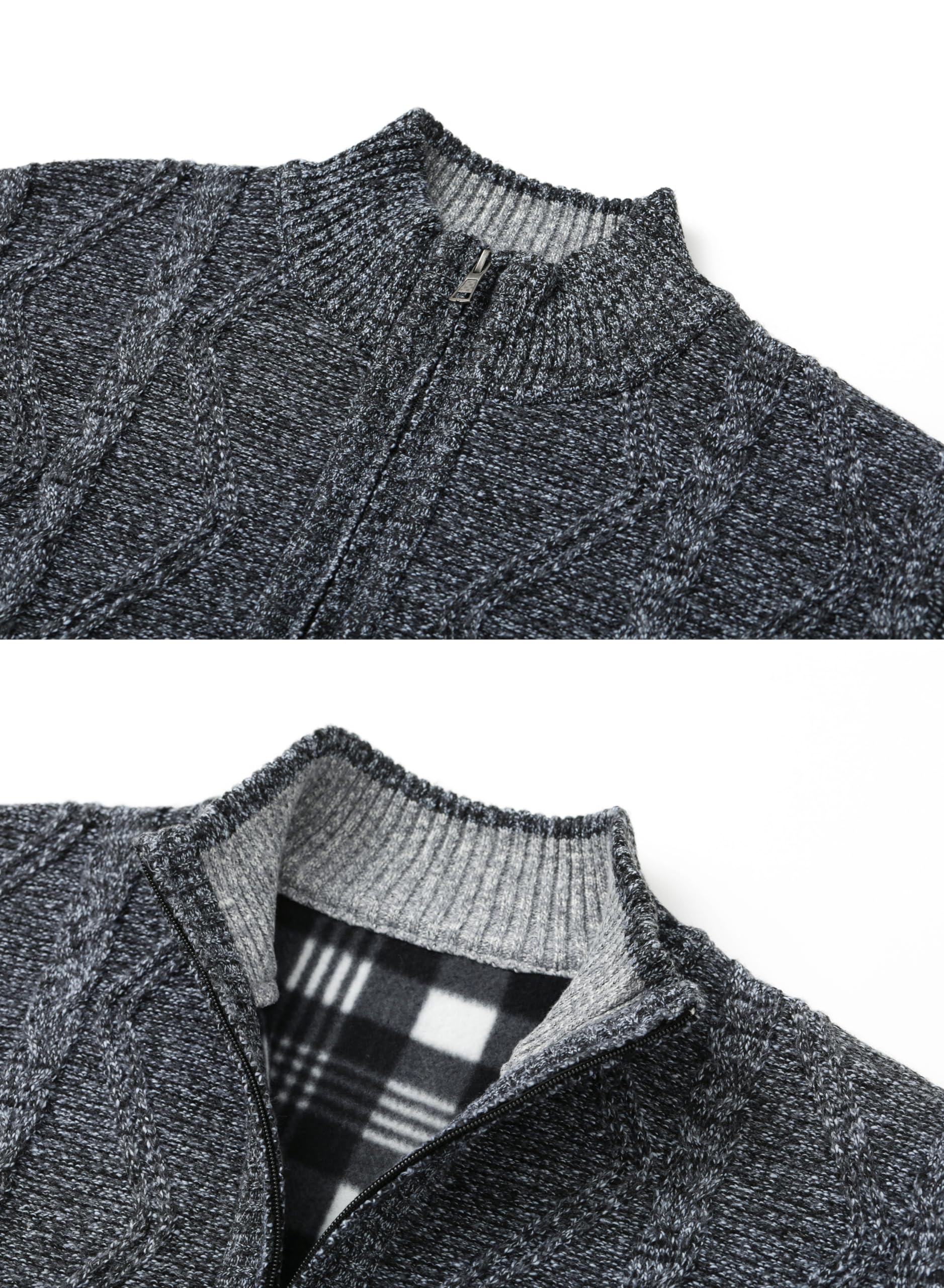 Vcansion Men's Classic Cardigan Sweater - Stand Collar Slim Fit Casual Knit Pullover for Fall & Winter | Office Wear, Dating Outfits, Weekend Relaxation