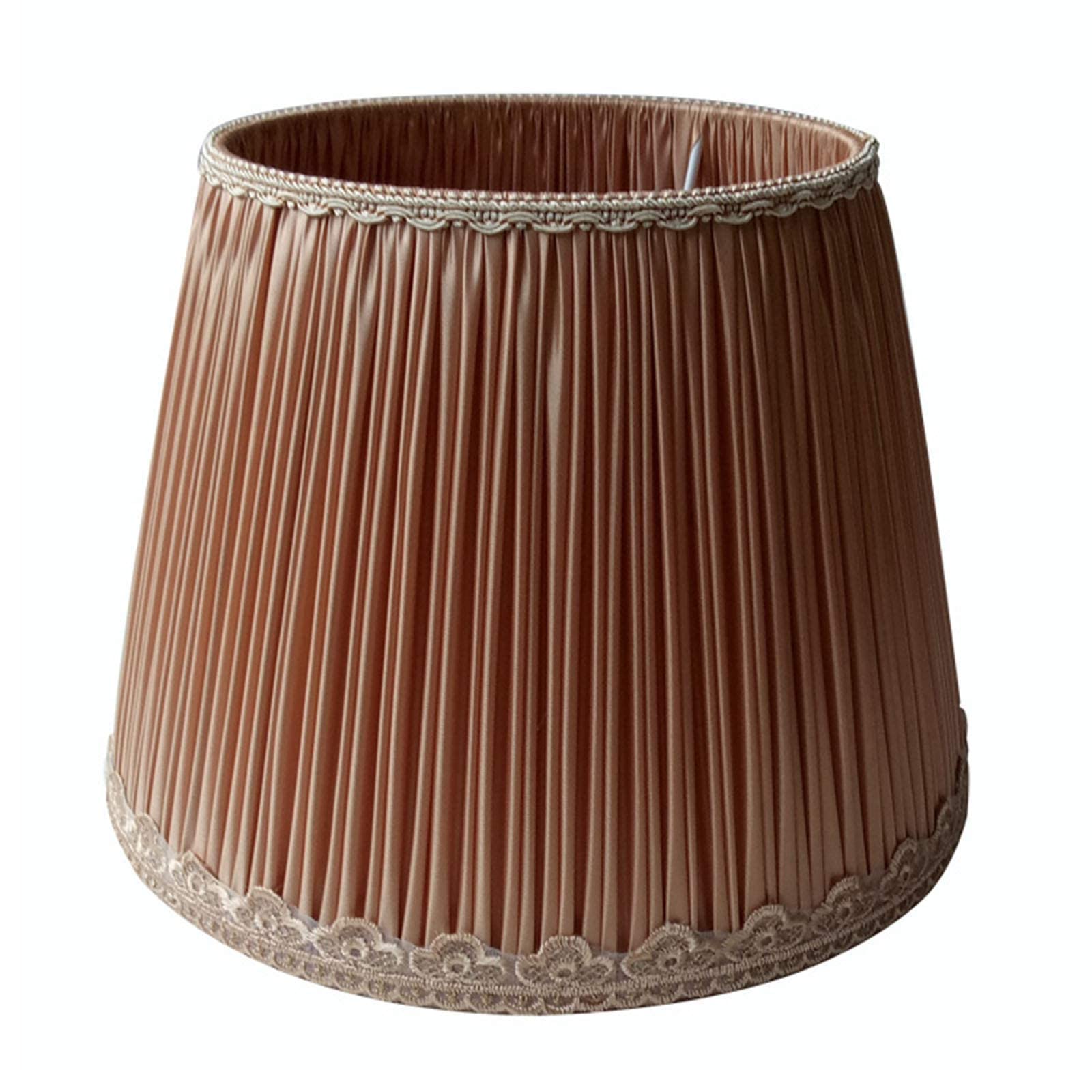 WJPshop Pleated Lampshade - Cream Fabric Folding Lampshade for Table & Floor Lamps | E27 Socket | 28cm Home Decor for Living Room & Bedroom | Creates Cozy Ambiance for Reading & Relaxation