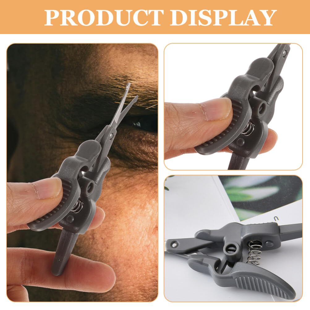 NOLITOY Precision Grooming Scissors - Round Tip Eyebrow, Nose & Facial Hair Trimming Scissors for Safe & Easy Eyelash, Mustache & Beard Grooming | Perfect for Home, Salon & Travel Use