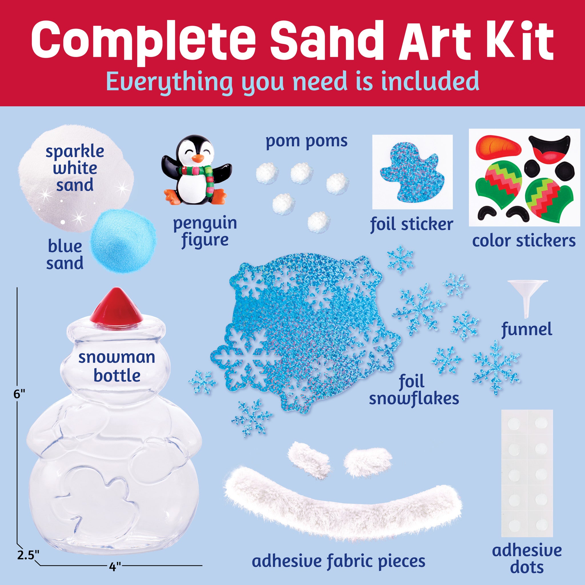 Sand Art Snowman Kit - DIY Craft for Kids & Adults - Creative Holiday Decoration #6405000 | Perfect for Christmas, Winter Parties & Home Decor