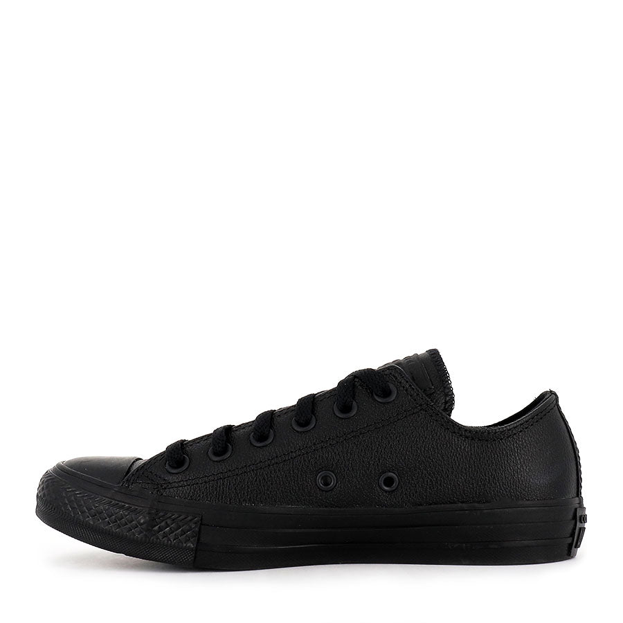 Converse All Star Low Leather Sneakers - Black Monochrome | Classic Casual Shoes for Men & Women | Perfect for Everyday Wear, Street Style & Outfits