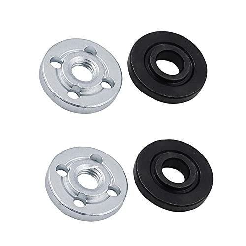 M.C Steel Lock Nuts Flange Inner Outer Kit - 2 Set Replacement Parts for Angle Grinder Accessories | Power Tools Spare Parts for DIY, Construction & Metalworking Projects