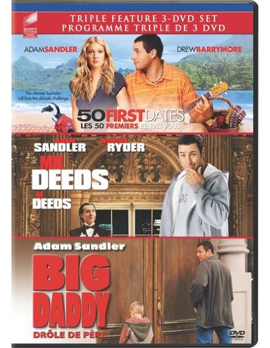50 First Dates / Mr. Deeds / Big Daddy - 3 Classic Comedy Movies DVD Collection (Bilingual English/Spanish) - Perfect for Movie Nights, Gifts & Family Entertainment