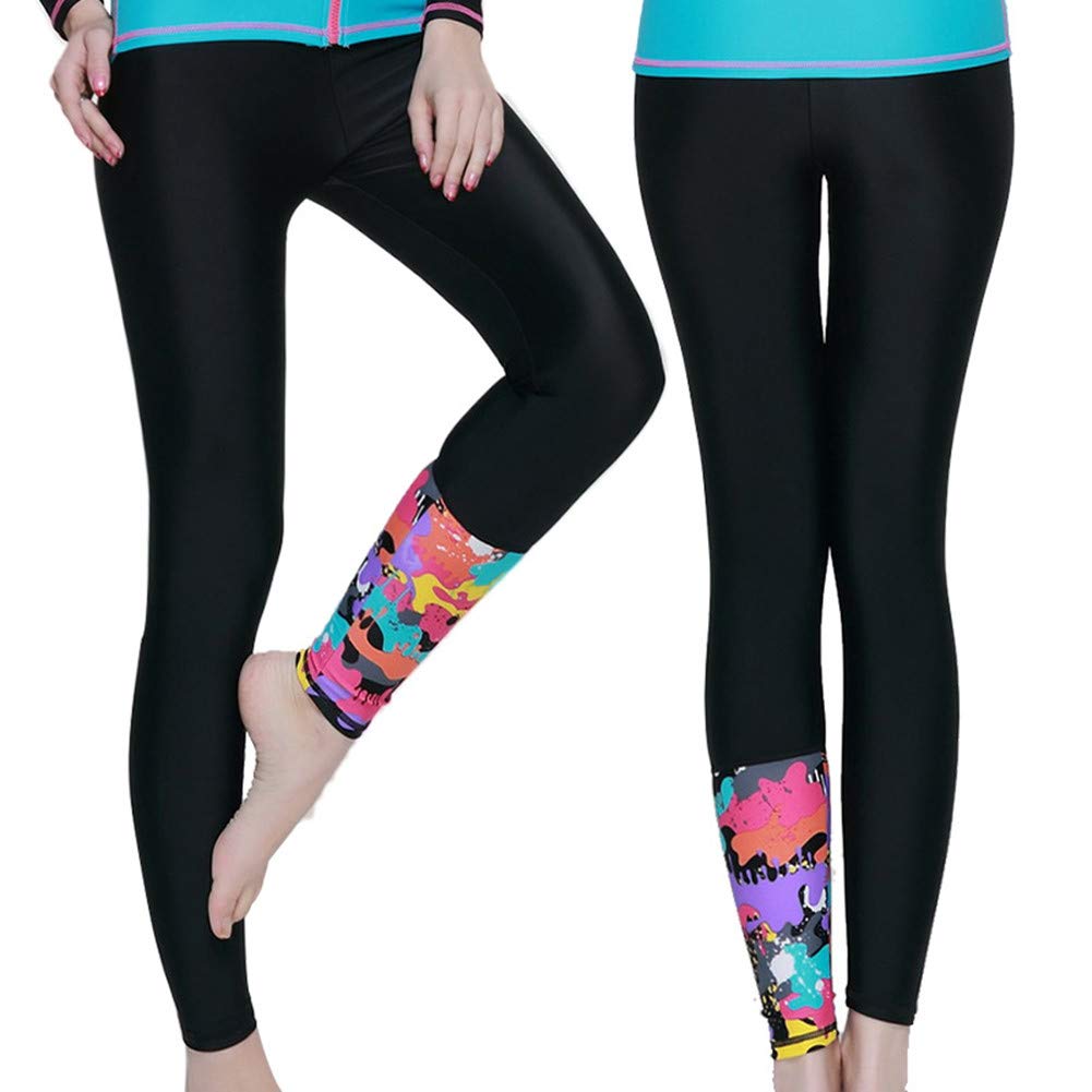 Women's Swim Leggings - Quick Dry Surfing Tights with Elastic Waist for Swimming, Yoga & Beach Activities