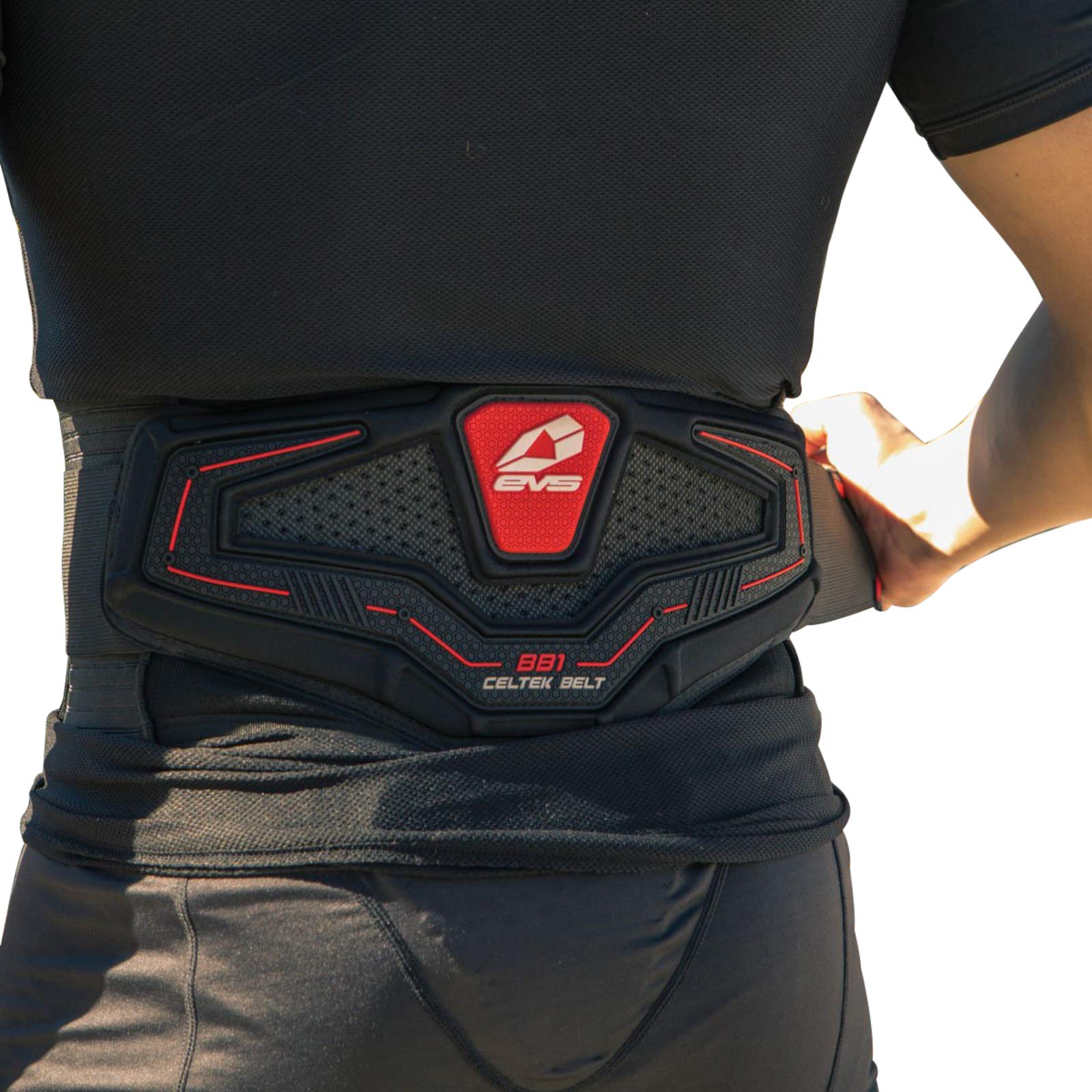 EVS Sports Celtek Adjustable Kidney Belt for Lower Back Pain Relief - Black - Ideal for Weightlifting, CrossFit & Back Support During Workouts