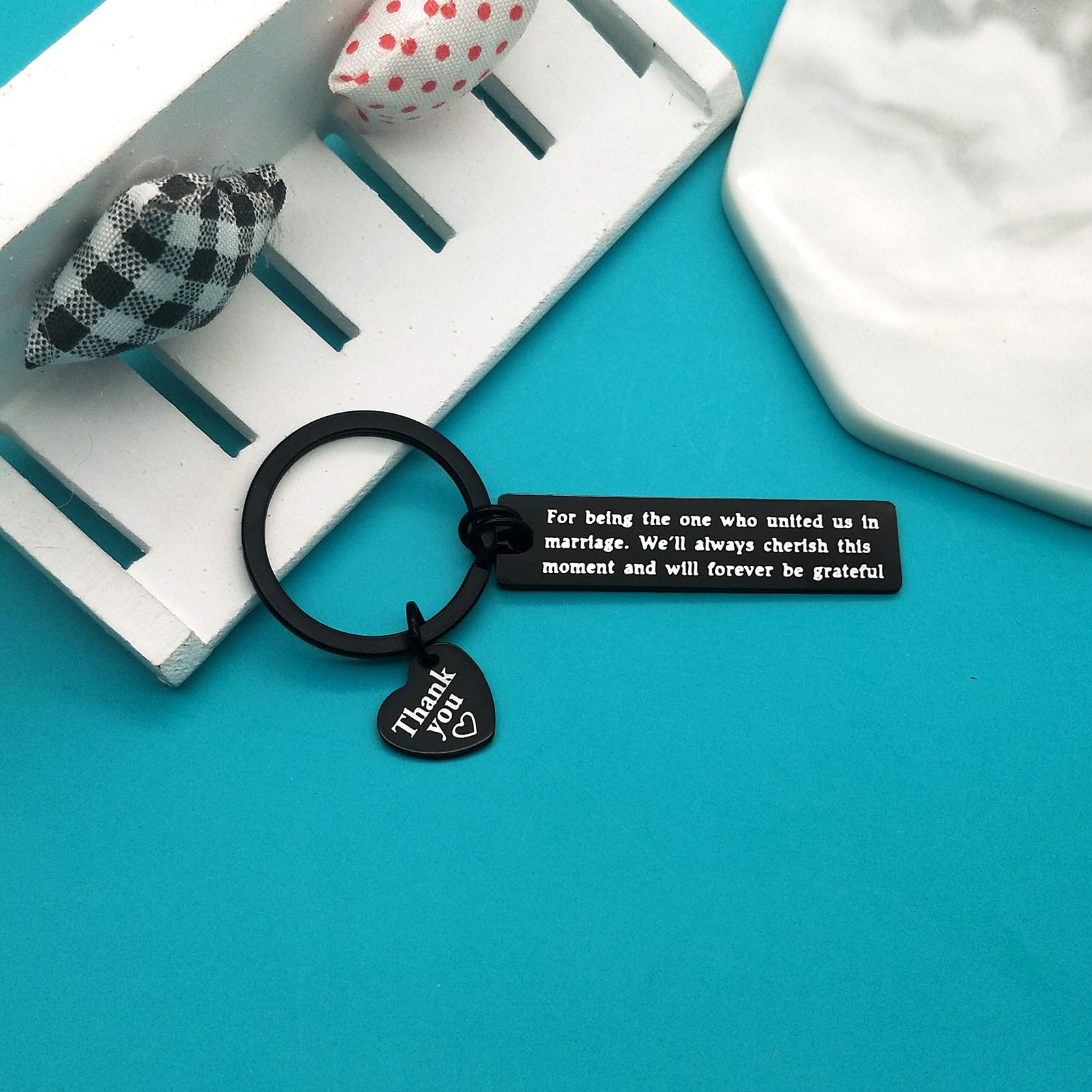 Xiahuyu Wedding Officiant Keychain - Thoughtful Thank You Gift for Wedding Planner, Guest, Bridal Party & Coordinator - Perfect for Appreciation & Special Occasions