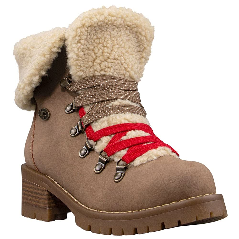 Lugz Women's Adore Fur Classic Chukka Boots - Warm Winter Fashion Boots for Women, Comfortable Slip-Resistant Ankle Booties for Casual Outfits & Outdoor Activities