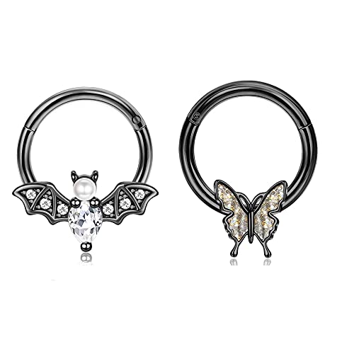 I-2Pcs-Black Bat-Black Butterfly