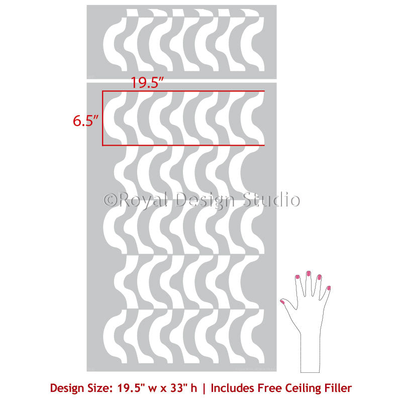 Modern Art Wall Stencil Kit - DIY Home Decor Painting Templates for Creative Wall Designs | Perfect for Living Rooms, Bedrooms & Nursery Accent Walls
