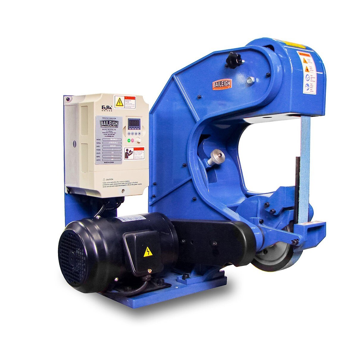 Baileigh Industrial BA9 1000670 BG-260-3 2x72 Belt Grinder 110V - Professional Metalworking & Knife Making Tool for Workshops & DIY Projects