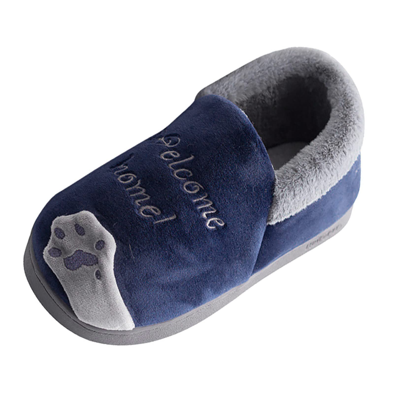 Kids Winter Slippers - Cartoon Cat Non-Slip Indoor Shoes for Toddlers - Cozy Home Wear