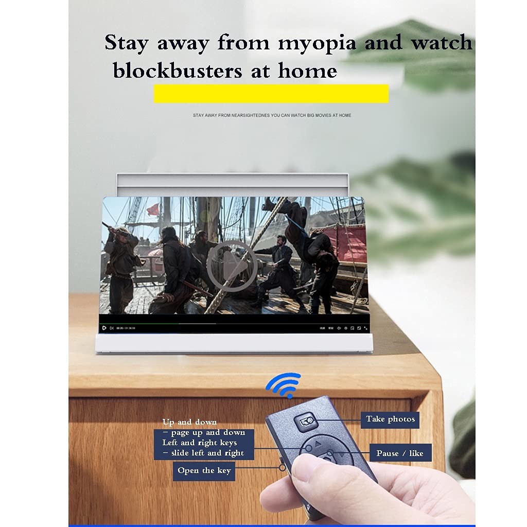 Foldable Phone Screen Magnifier - HD 3D Blu-ray Projector for Smartphones | Portable Movie & Gaming Gadget (32 inch with Gamepad) - Perfect for Home Entertainment, Travel & Gift Giving