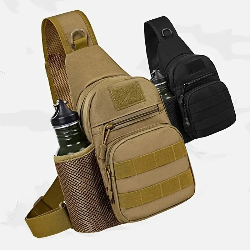 Tactical Military Shoulder Bag - Durable Nylon Chest Sling Backpack for Hiking, Outdoor Camping, Fishing & Trekking - Perfect for Adventure Travel, Survival Gear & Everyday Carry