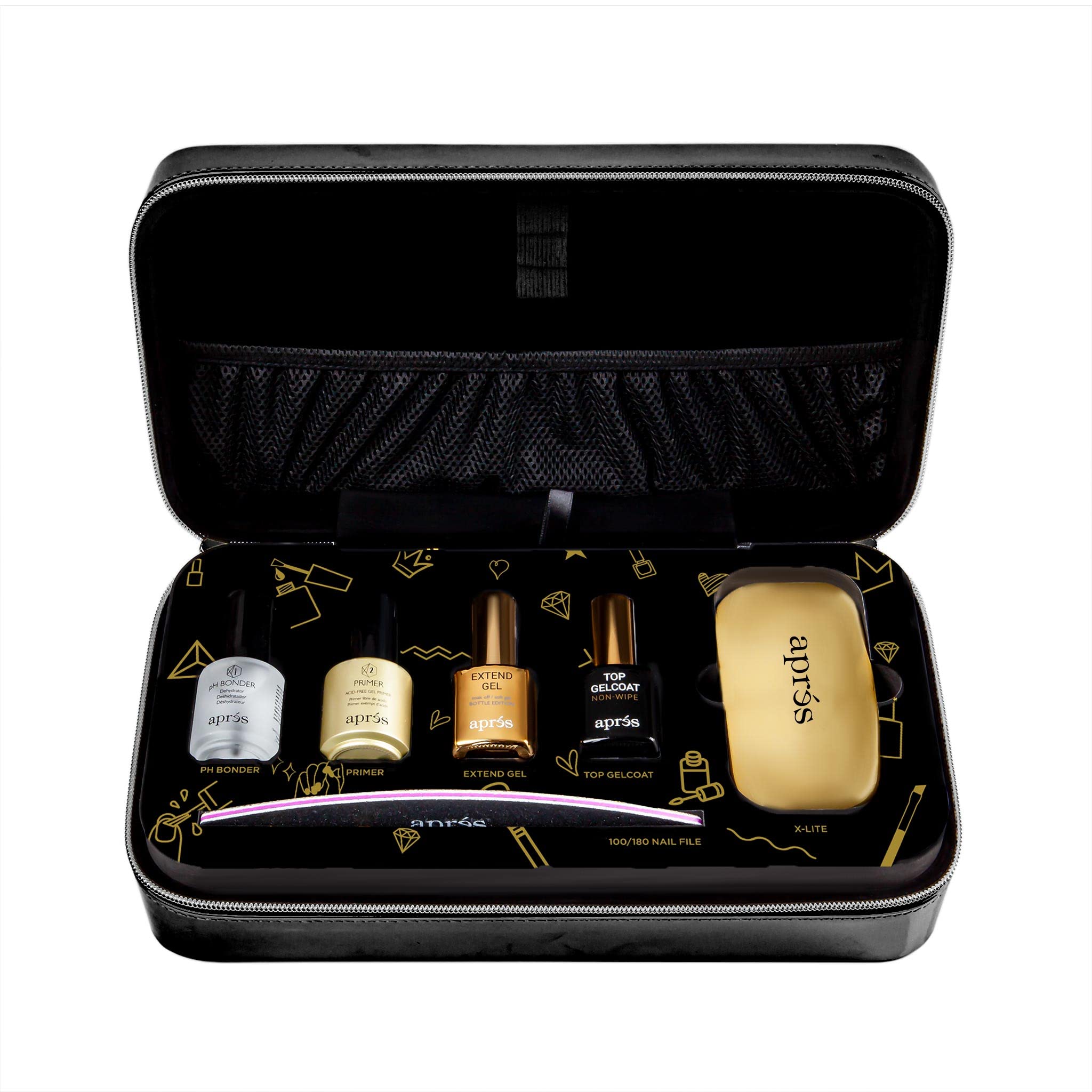 Apres Nail Gel-X Nail Extension Kit with 500 Natural Round Short Tips | Premium Quality Gel Nail Tips in 10 Sizes (0-9) | Professional Salon & DIY Home Manicure Set for Natural-Looking Nail Extensions