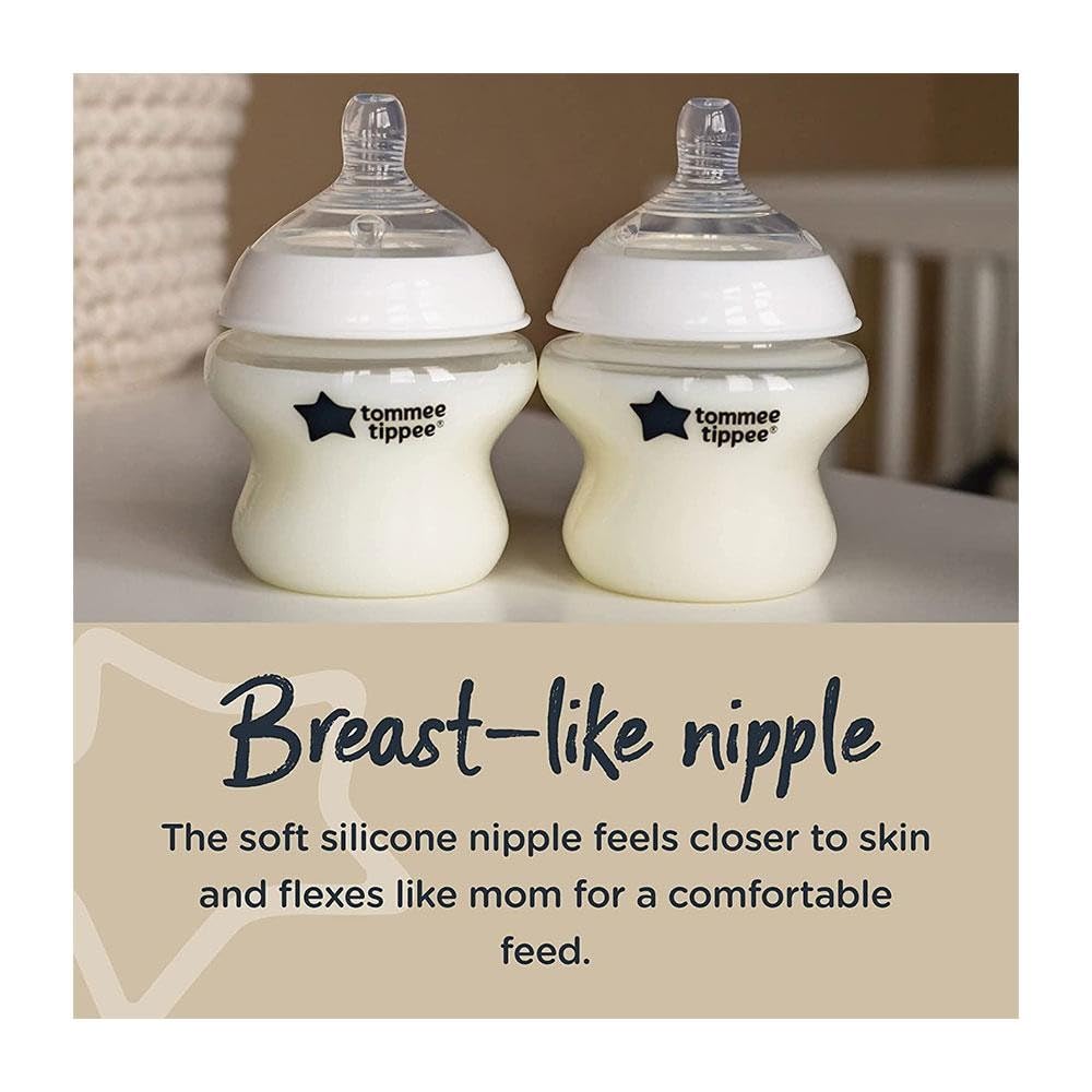 Tommee Tippee Baby Bottles 260ml (Twin Pack) - BPA-Free, Anti-Colic, Easy-Grip - Perfect for Newborns & Infants - Ideal for Breastfeeding, Formula Feeding & On-the-Go Use