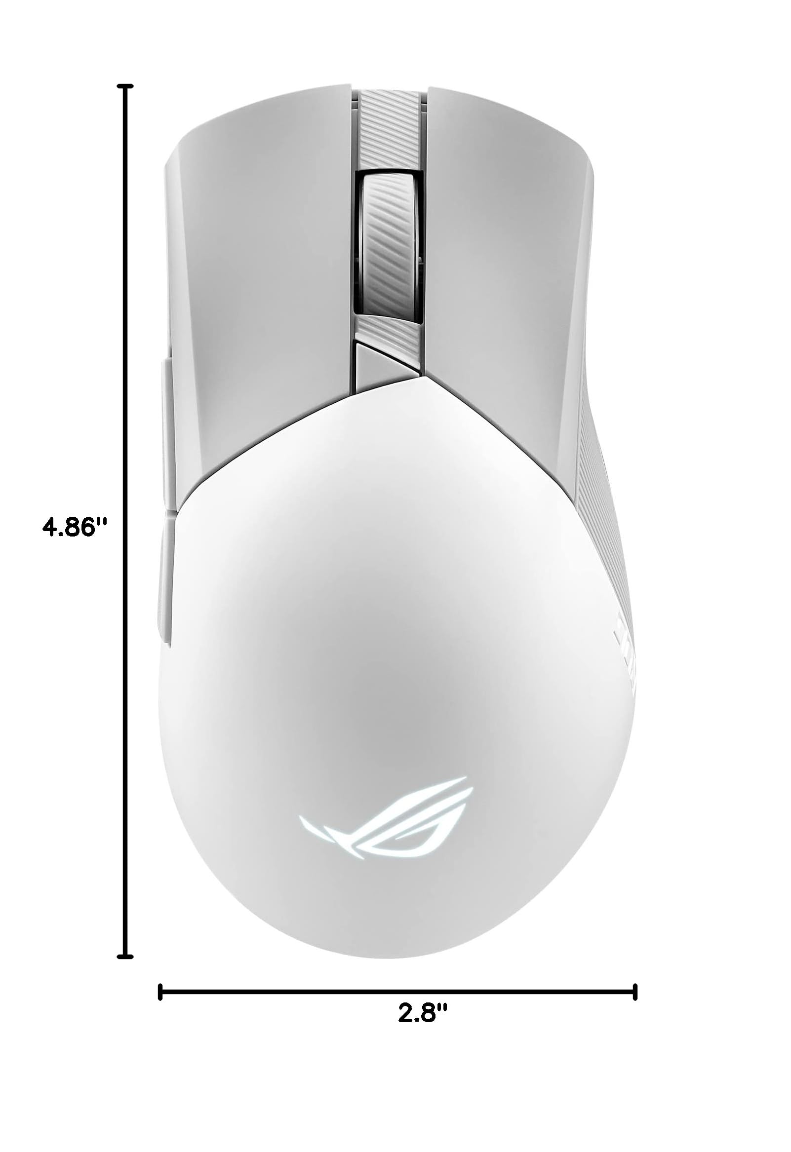 ASUS ROG Gladius III Wireless Gaming Mouse - 36000 DPI Optical Sensor, 6 Programmable Buttons, Hot-Swappable Switches, Paracord Cable (White) - Perfect for FPS, MOBA & Esports Gaming