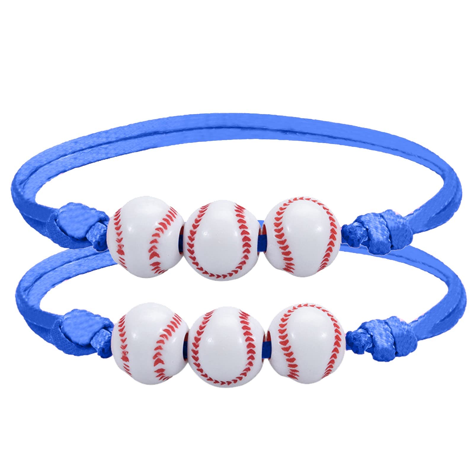 2PCS Softball Bracelet Party Favors - Adjustable Beaded Friendship Bracelets for Girls & Boys - Perfect for Sports Events & Gifts