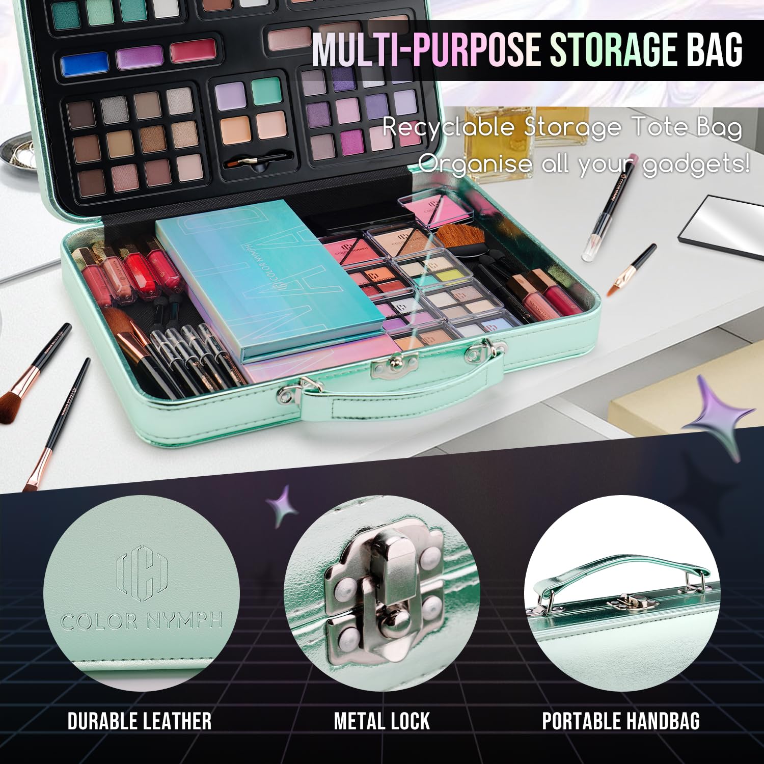 Teen Makeup Kit for Beginners - Eyeshadow, Blush, Lipgloss - Perfect Birthday Gift for Girls