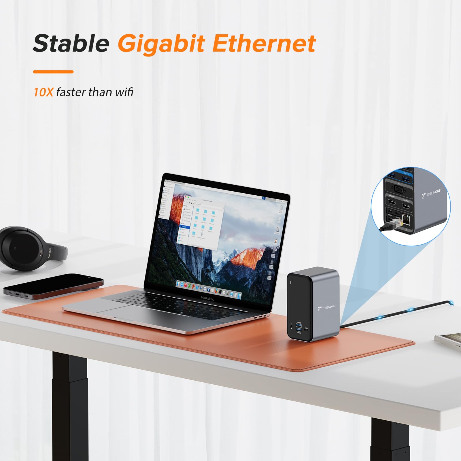 Premium USB C Docking Station for MacBook Pro - 13-in-2 Triple Display Laptop Hub with Dual 4K HDMI, VGA, PD3.0 Charging, 7 USB Ports, Ethernet & Audio | Perfect for Home Office, Remote Work & Multi-Monitor Setup