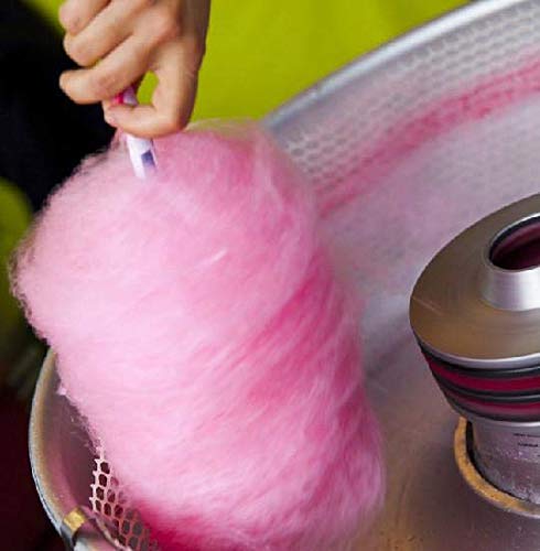Premium Cotton Candy Machine Kit for Carnivals & Parties - 100 Cones & 5 Flavored Sugar Packs (8oz Each) - Perfect for Birthday Celebrations, School Events & Fair Concessions