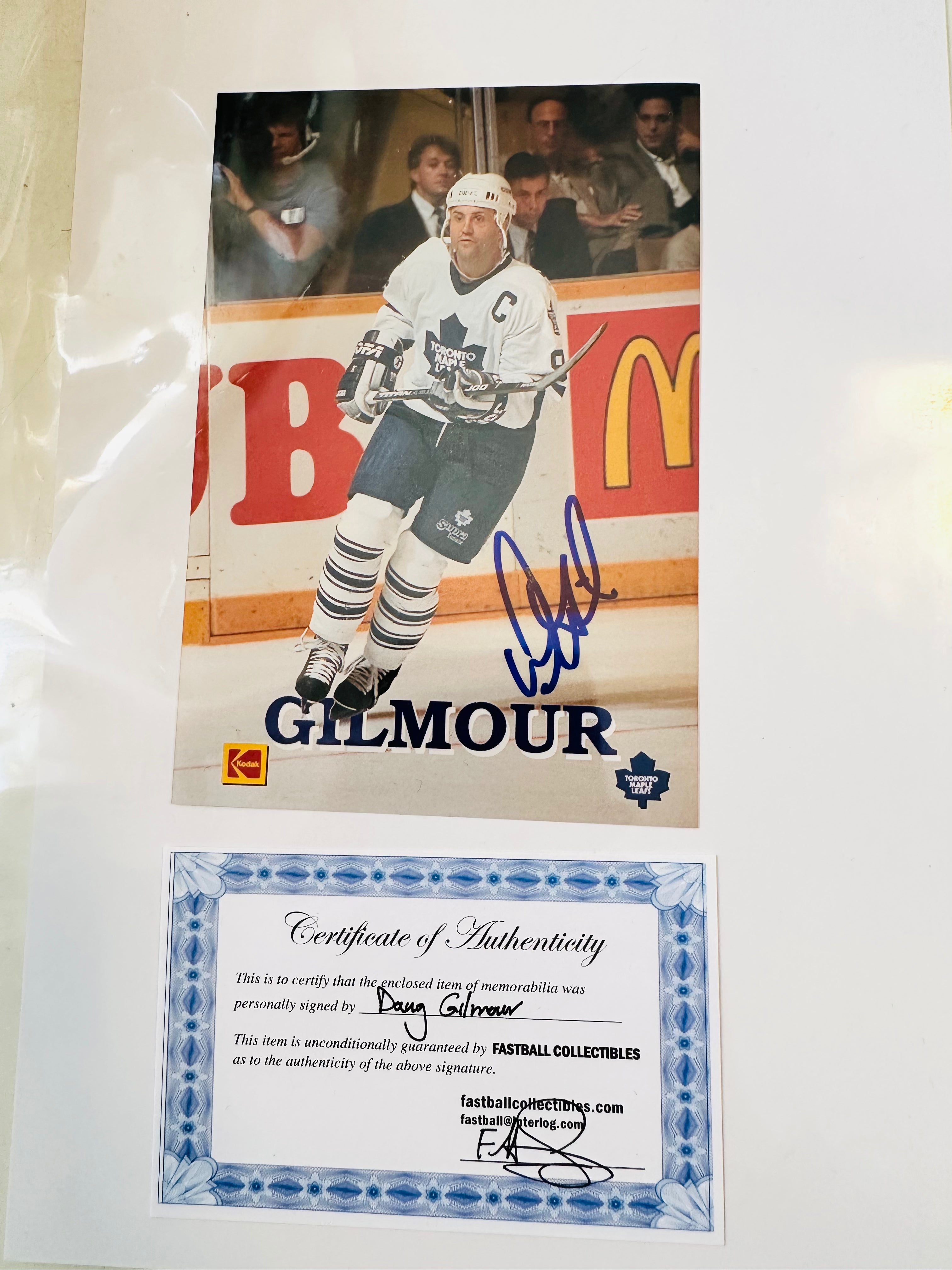 Authentic Doug Gilmour Signed Photo with COA - Limited Edition Hockey Memorabilia for Collectors & Fans - Perfect for Man Cave, Sports Room Decor, or Gift for Hockey Enthusiasts