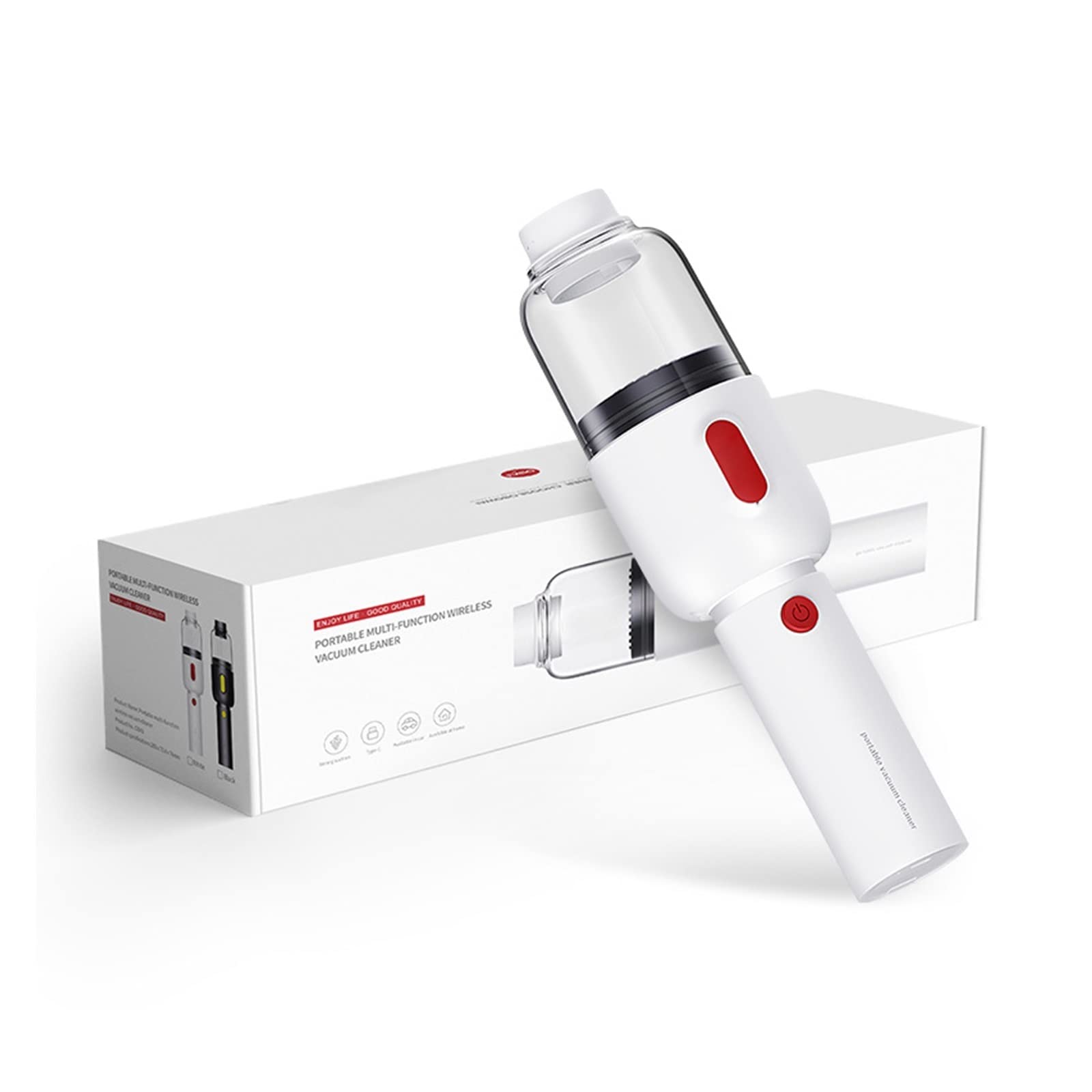 Fangsky Mini Wireless Car Vacuum Cleaner - Super High Power Portable Handheld Vacuum for Auto, Home & Office | Lightweight Dust Cleaner for Car Seats, Carpets & Small Spaces (Wireless White)