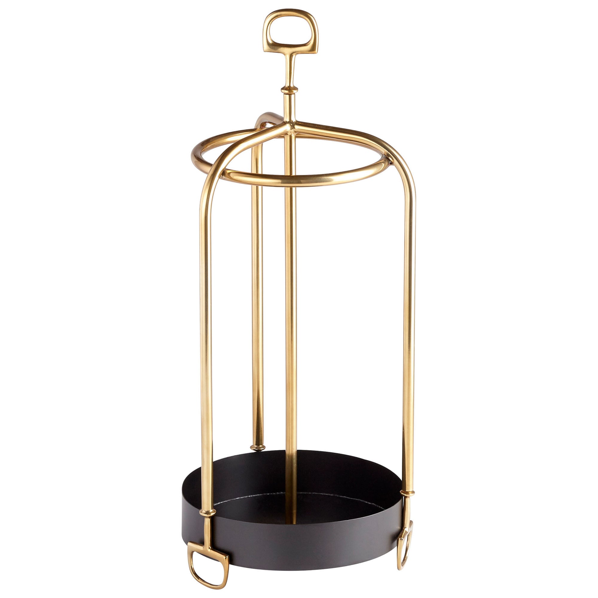 Cyan Design 08980 Rain Rain Go Away Umbrella Stand in Antique Brass - Vintage Home Decor for Entryway, Living Room & Porch Organization
