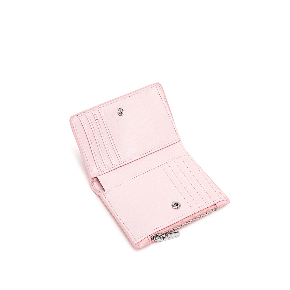 Aiko Light Pink Pebbled Leather Wallet - Stylish & Durable Women's Wallet for Everyday Use, Travel & Gift Giving