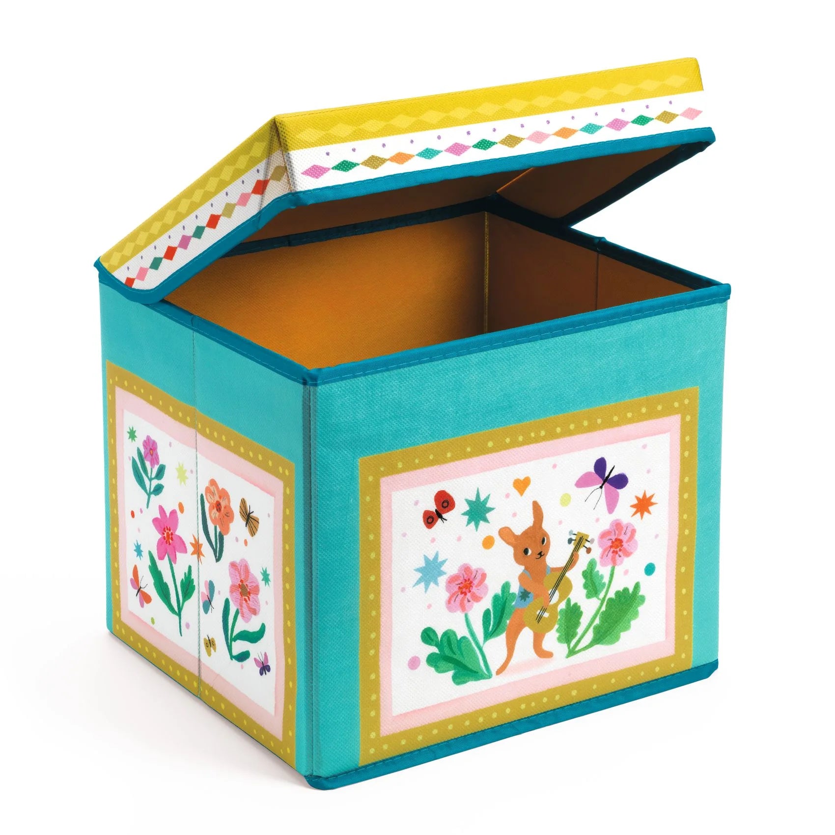 Djeco Caravan Play Tent & Toy Storage Box Set - Kids Playhouse for Indoor & Outdoor Fun - Perfect for Playrooms, Bedrooms, and Backyards