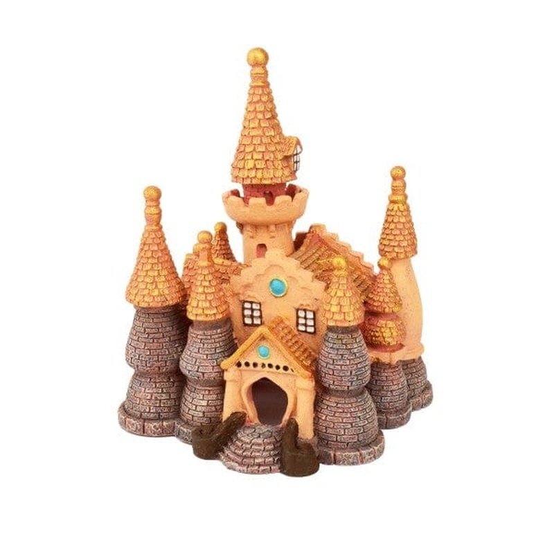 Bioscape Golden Tower Church Miniature Model - 11 x 13.5 cm - Perfect for Home Decor, Christmas Village Displays & Collectible Miniatures