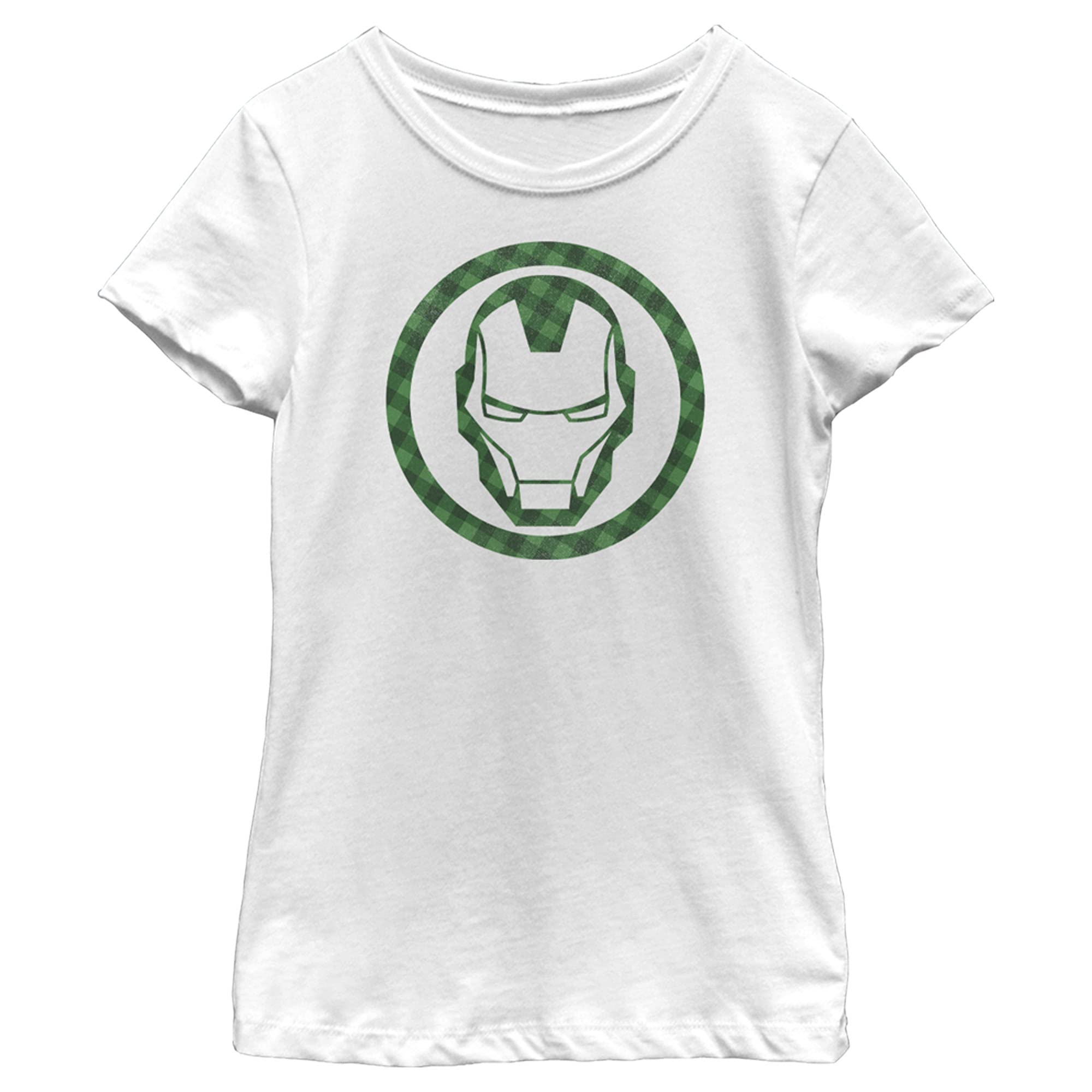 Marvel Avengers Classic Lucky Iron Girl's Solid Crew Neck T-Shirt for Kids - Superhero Graphic Tee for School, Play & Cosplay