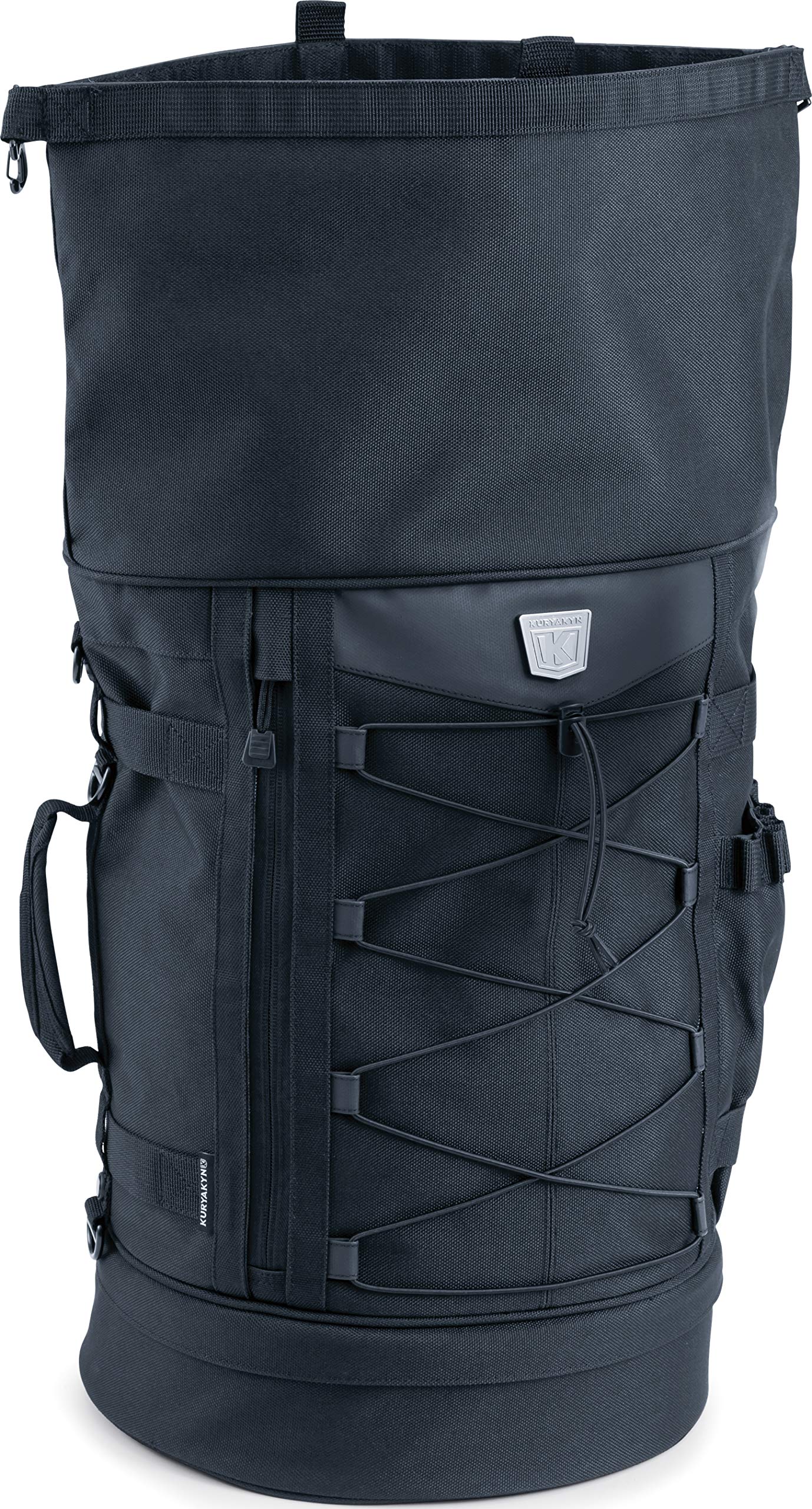 Kuryakyn 5282 Momentum Freeloader Expandable Motorcycle Travel Luggage - Weatherproof Duffle Bag with Sissy Bar Straps for Harley, Cruiser & Touring Bikes (Black) - Perfect for Road Trips, Camping & Long-Distance Riding
