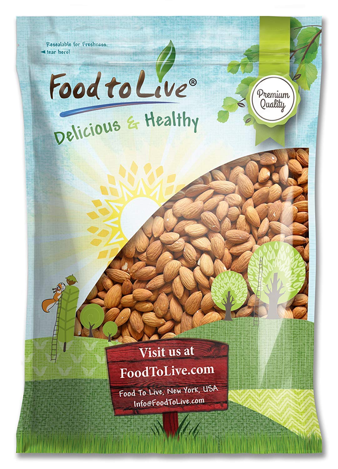 Premium California Almonds, 12 Pounds – Whole, Raw, Unsalted, Unroasted, Kosher, Vegan, Keto & Paleo Friendly, Low Sodium Bulk Nuts for Baking, Snacking, Making Almond Milk, Butter and Flour – Perfect for Healthy Recipes & Meal Prep