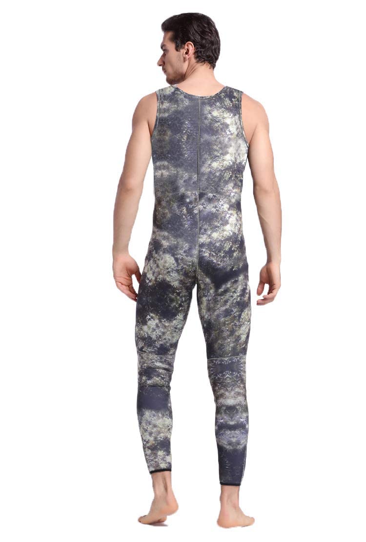 Premium 5mm Camouflage Neoprene Wetsuit for Men - Spearfishing, Scuba Diving & Snorkeling Gear - Comfortable & Durable Hooded Diving Suit for Underwater Adventures