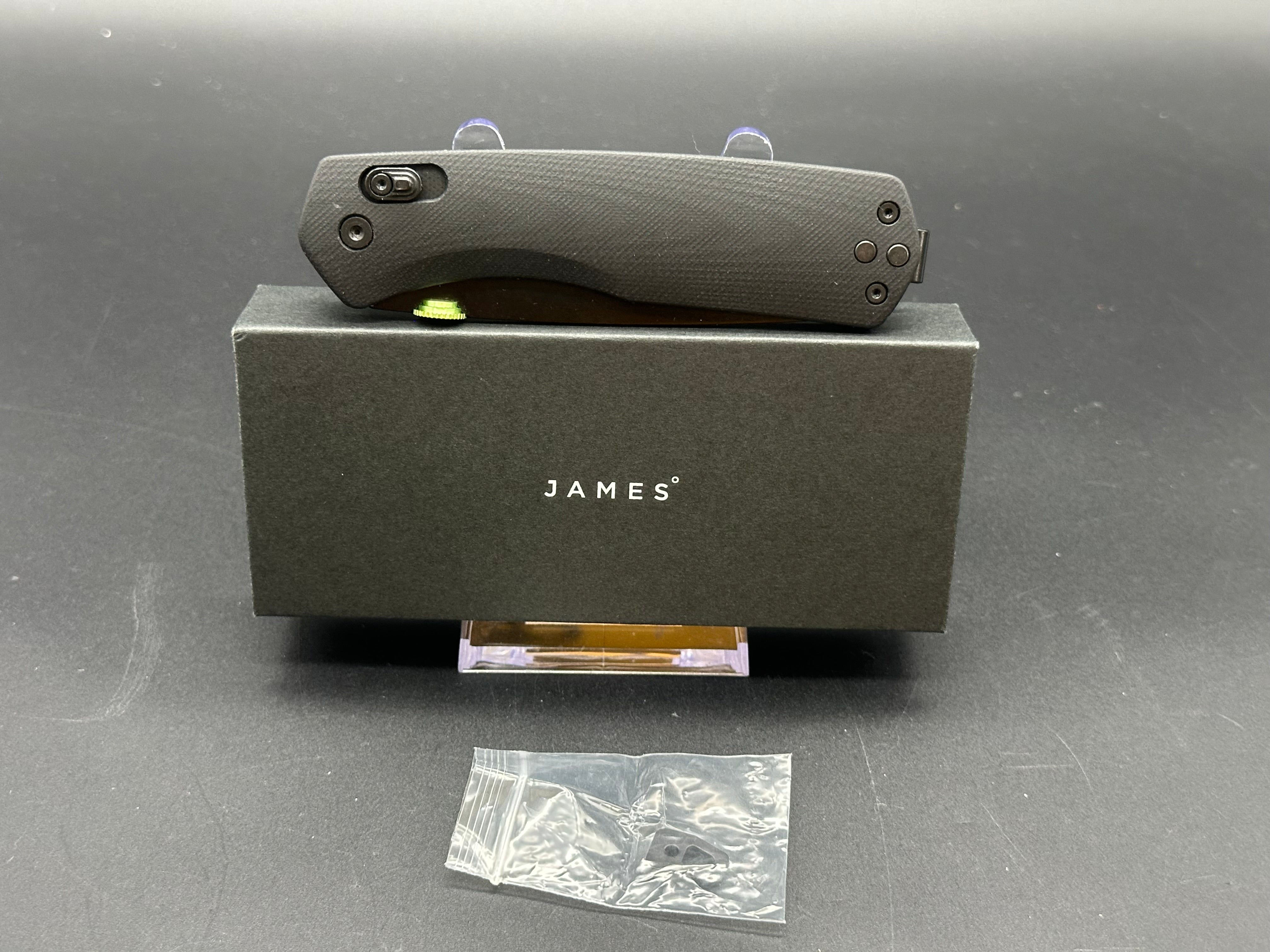 The James Brand Carter XL Ambi Slider Knife - Black G10 Folding Pocket Knife for Outdoor, Camping & Everyday Carry (EDC)