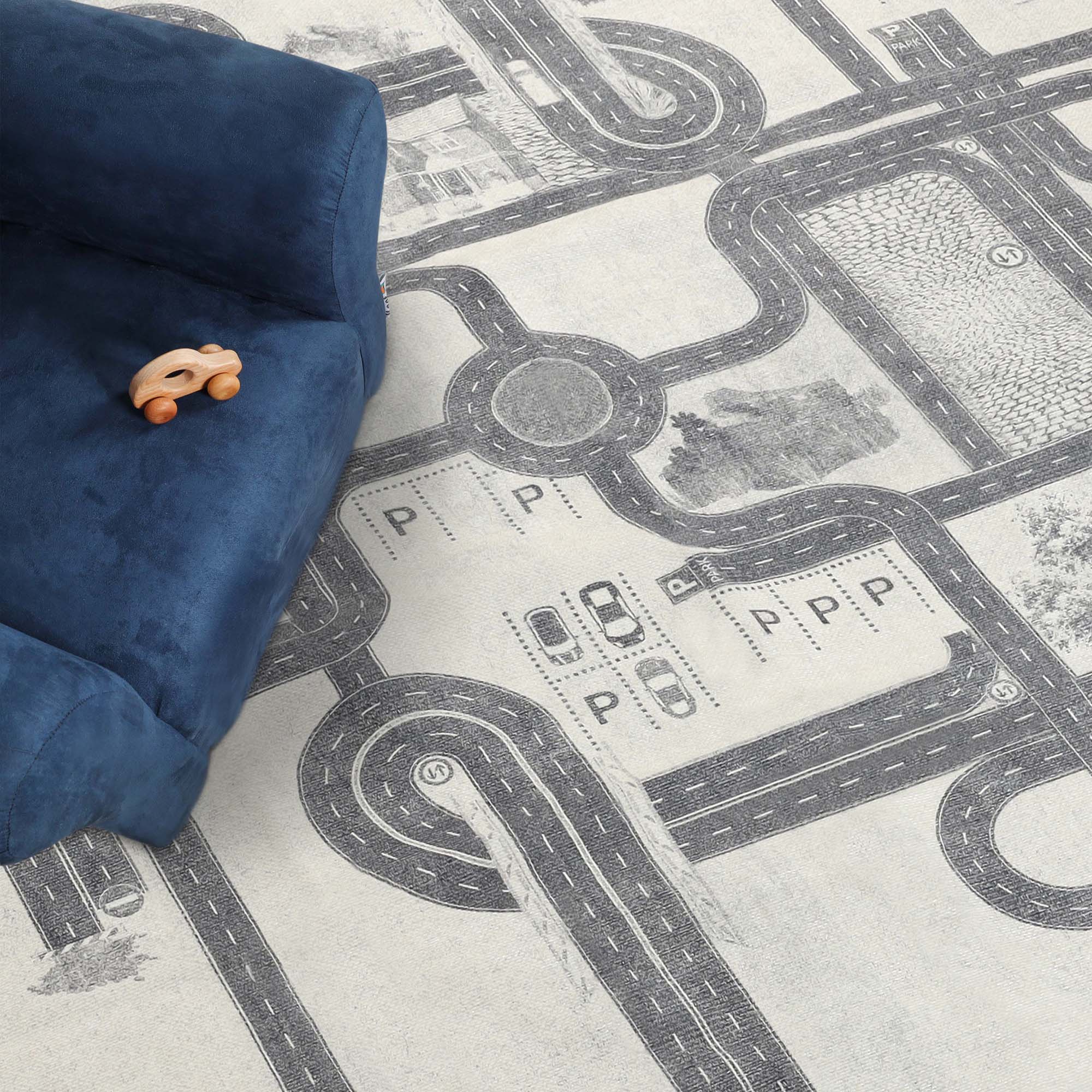 Non-Slip Kids Playroom Rug - Washable Nursery Carpet for Indoor Use | Safe Play Area Mat for Toddlers & Children | Perfect for Daycare, Bedroom, and Playroom Flooring