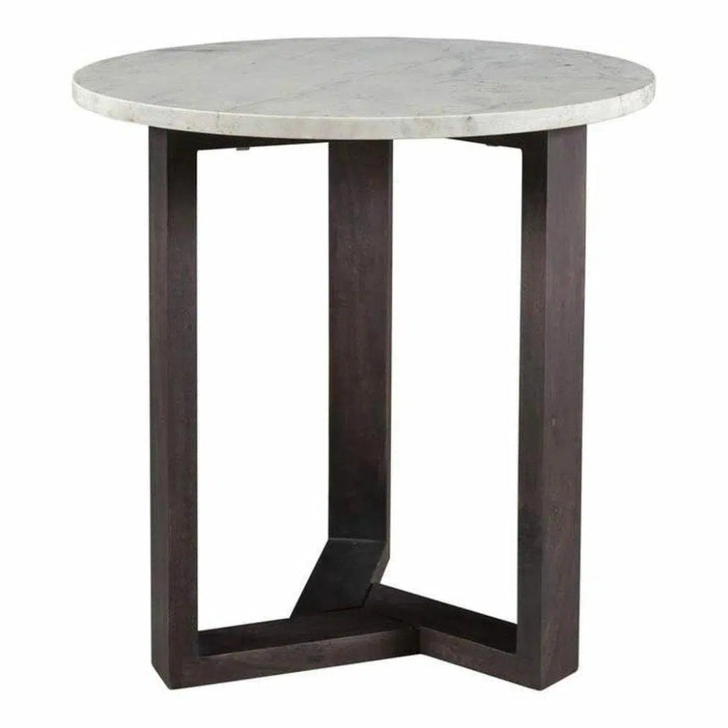 20 Inch Side Table Charcoal Grey - Modern End Table for Living Room, Bedroom & Office - Small Accent Table with Sturdy Metal Frame - Perfect for Coffee, Books & Decor