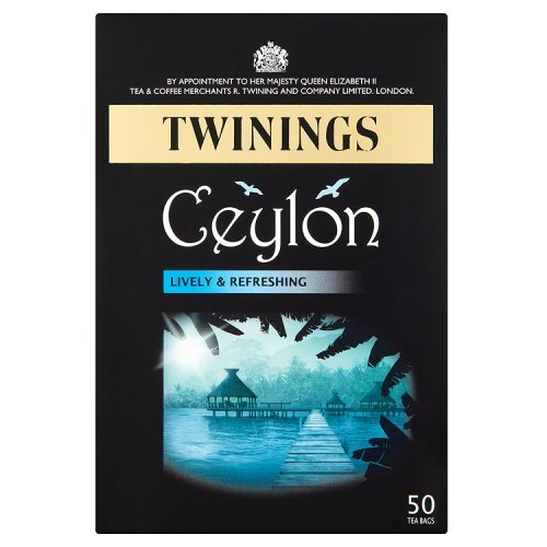 Twinings Ceylon Black Tea Bags (50 Count) - Premium British Tea for Morning Boost & Afternoon Relaxation