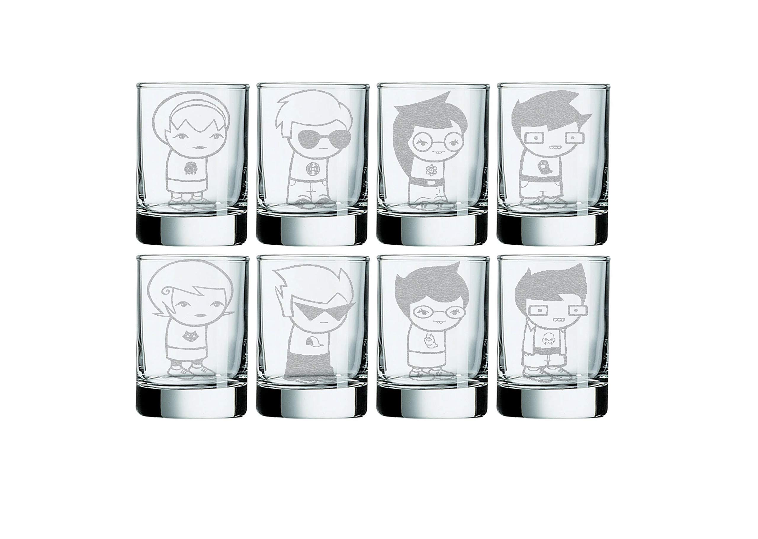 Homestuck Shot Glass & Votive Holder Set - Alpha Kids or Beta Kids Collectible - Perfect for Anime Parties, Geek Decor & Gift Giving