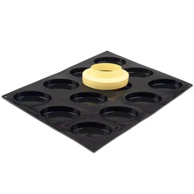 Pavoni Progetto MONO Oval Silicone Mold with Cutter - 12 Cavity Baking Molds for Chocolate, Candies, Soap Making & DIY Crafts - Perfect for Home Baking and Gift Making